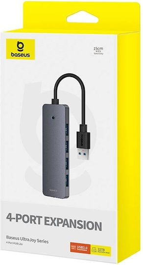 Baseus 5 Port USB 3.0 Hub with USB-A Connection Gray