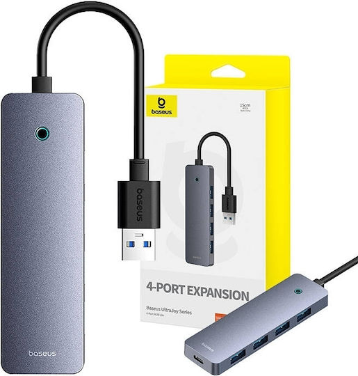 Baseus 5 Port USB 3.0 Hub with USB-A Connection Gray