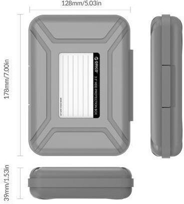 Cutie de protecție pentru hard disk Orico 3.5" 8.89 cm Phx35-v1-gy 3.5" HDD Gri