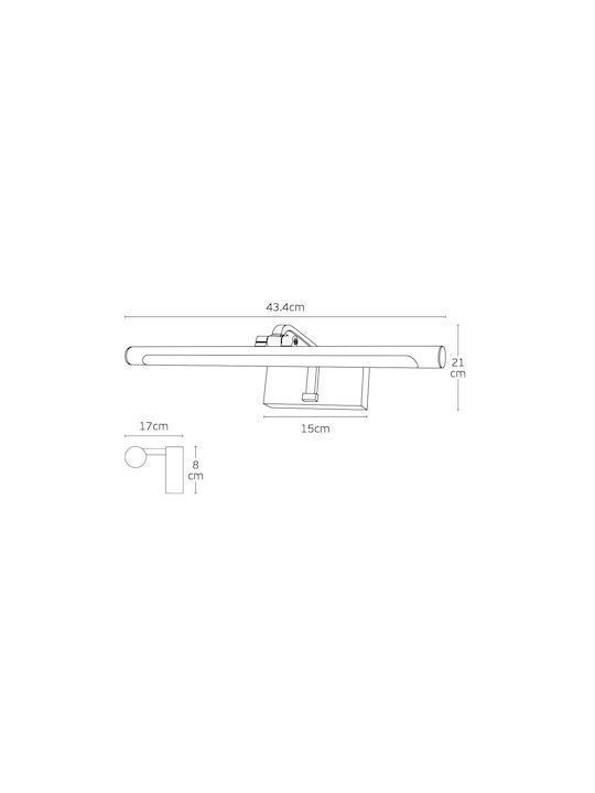 VK Lighting Wall Lamp with Integrated LED and Natural White Light
