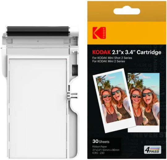 Kodak Photo Paper Instant 2.1x3.4 for Printers Inkjet 30 Sheets