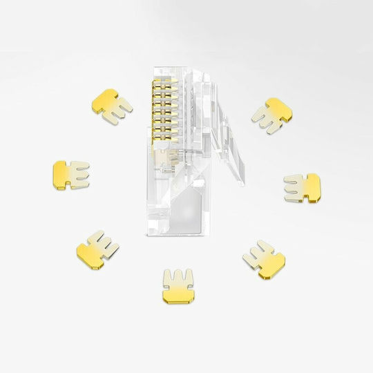 Ugreen Plug RJ-45 Male 100pcs Transparent 60558