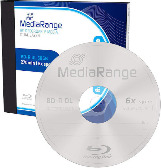 MediaRange Записваемо BD-R 6x Двуслоен 50ГБ 1бр