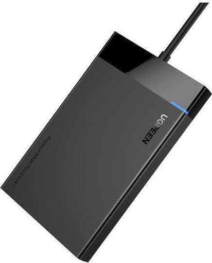 Ugreen Твърд диск кутия 2.5" SATA III с връзка USB 3.0 в Черен цвят