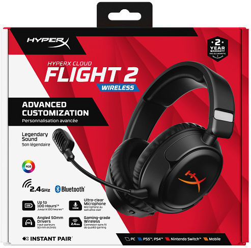 HP Cloud Flight 2 Drahtlos Über Ohr Gaming-Headset mit Konnektivität Bluetooth / USB