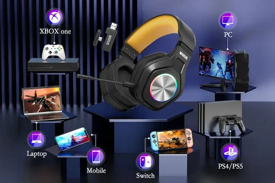 Marvo HG9084W Ασύρματο Over Ear Gaming Headset με σύνδεση Bluetooth / USB