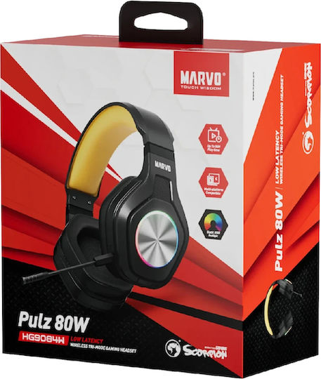 Marvo HG9084W Ασύρματο Over Ear Gaming Headset με σύνδεση Bluetooth / USB