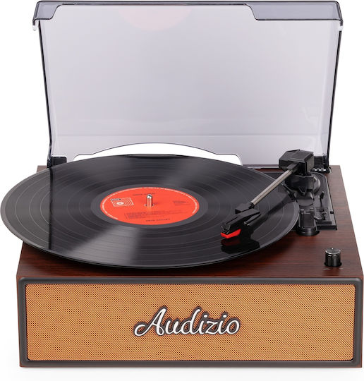 Audizio Reno 102.088 Грамофон с Задвижване с Ремък, Предусилване и Вградени Говорители Златист