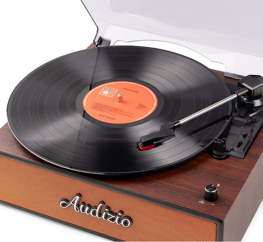 Audizio Reno 102.088 Грамофон с Задвижване с Ремък, Предусилване и Вградени Говорители Златист