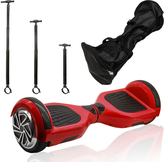 Smart Balance Wheel HB40 cu Ghidon și Geantă de Transport Hoverboard cu Viteză Maximă 20 km/h și Autonomie Maximă 20 km în Culoare Roșie cu Scaun