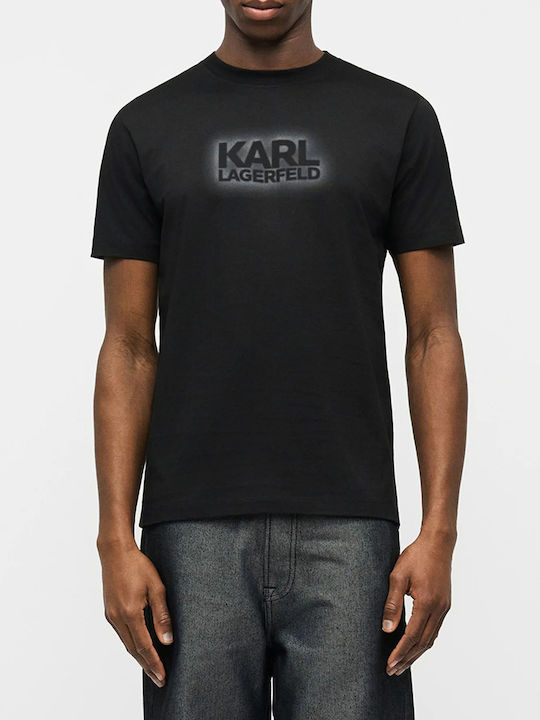Karl Lagerfeld Tricou Cu Mânecă Scurtă Negru