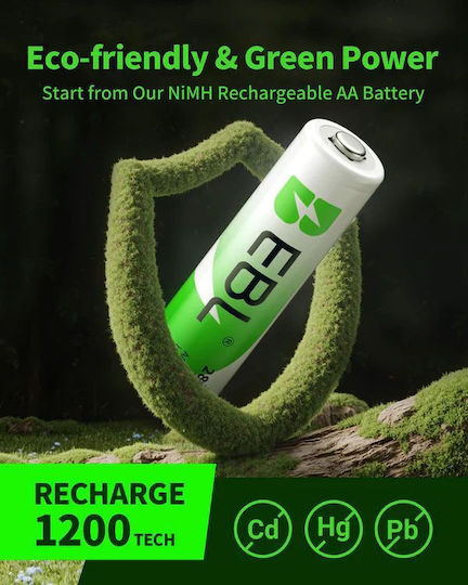 EBL EBL Baterii Reîncărcabile AA Ni-MH 2800mAh 1.2V 4buc