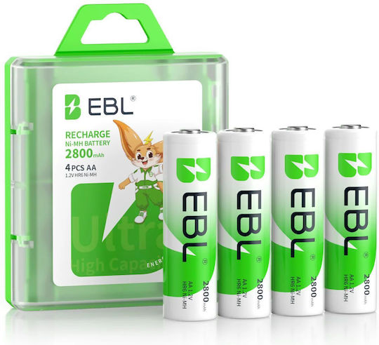 EBL EBL Baterii Reîncărcabile AA Ni-MH 2800mAh 1.2V 4buc