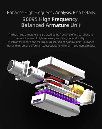 KZ In Ear Headphones Zst X Purple
