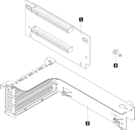 Lenovo Sr550 Sr590 Sr650 X16/x8 Pcie Fh Riser 1 Kit Thinksystem