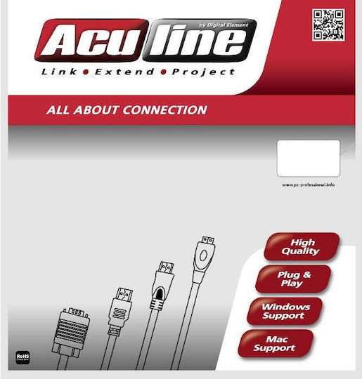 Aculine VGA male to VGA male Black 15m Cable (VGA-005)