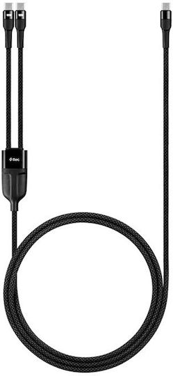 TTEC Mehrere Anschlusskabel USB zu Typ-C Schwarz 1,5 m