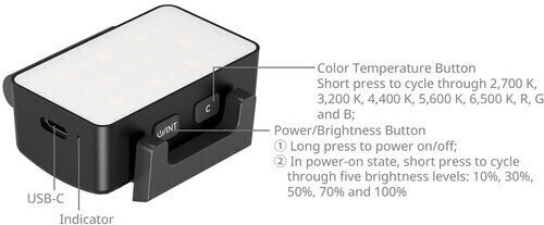Smallrig 5745 Full Color Rgb Led Video Light Dji Osmo Pocket 3