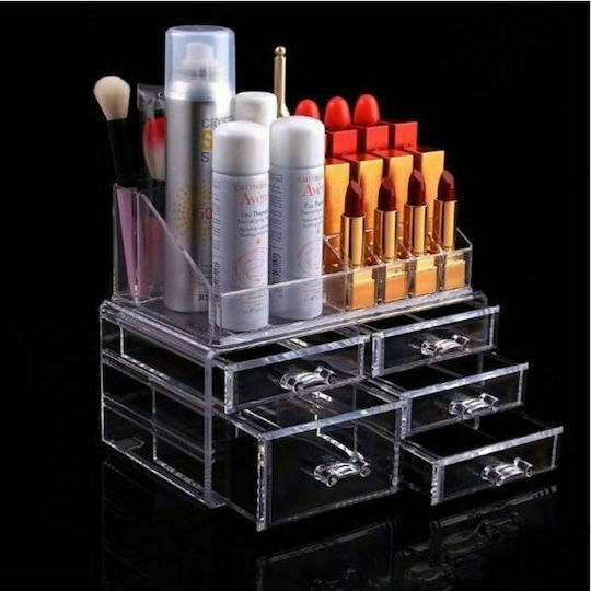 SPV Kosmetik Organizer mit Schubladen & Trennzeichen Transparent