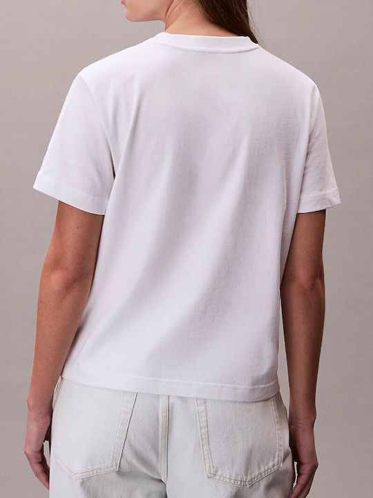 Calvin Klein Monologo Tricou Damă Bright White Calvin Klein Monologo Tricou Damă Bright White