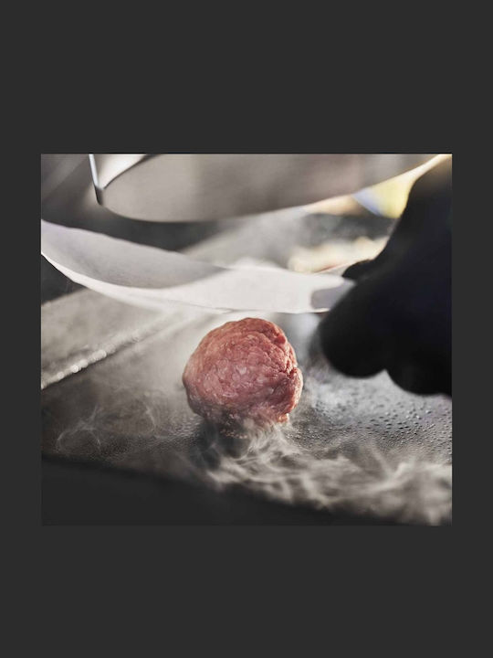Smashed Burger Set On Griddle Stainless Steel Weber
