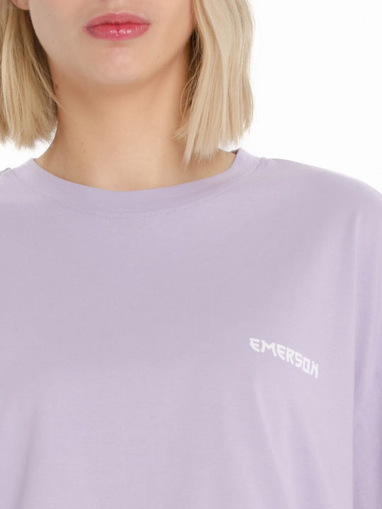 Γυναικείο Oversized T-shirt Λιλά