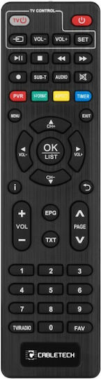 Cabletech Dvb-t2 H.265 Hevc URZ0338 Ψηφιακός Δέκτης Mpeg-4 Σύνδεση HDMI