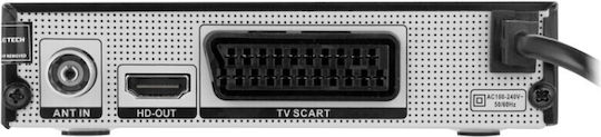 Cabletech Dvb-t2 H.265 Hevc URZ0338 Ψηφιακός Δέκτης Mpeg-4 Σύνδεση HDMI