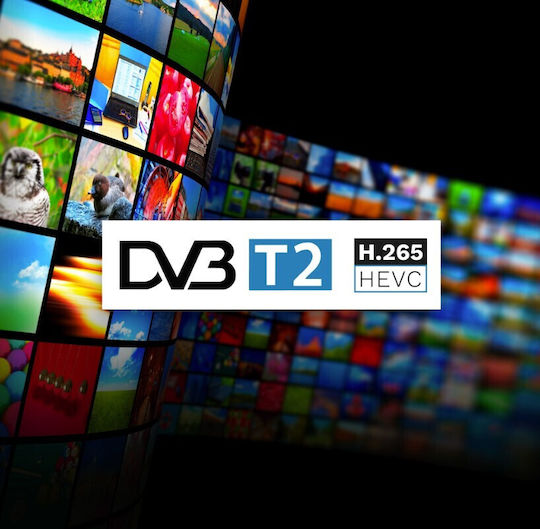 Cabletech Dvb-t2 H.265 Hevc URZ0338 Ψηφιακός Δέκτης Mpeg-4 Σύνδεση HDMI