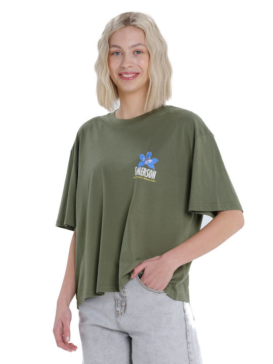 Women's Sports T-shirt Floral Green