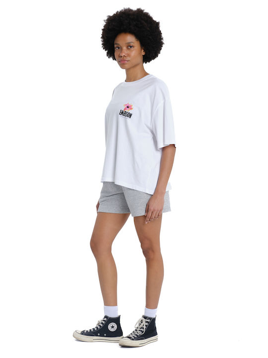 Γυναικείο T-shirt Floral Λευκό