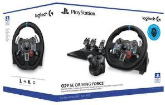 Logitech G29 SE Driving Force + Shifter Steering Wheel with Shifter and Pedals for PC / PS3 / PS4 / PS5 with 900° Rotation