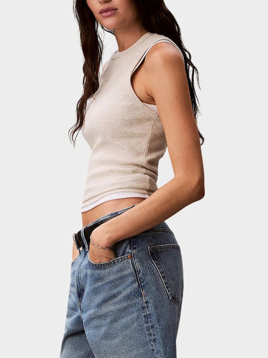 Women's Sports Sleeveless Top Beige