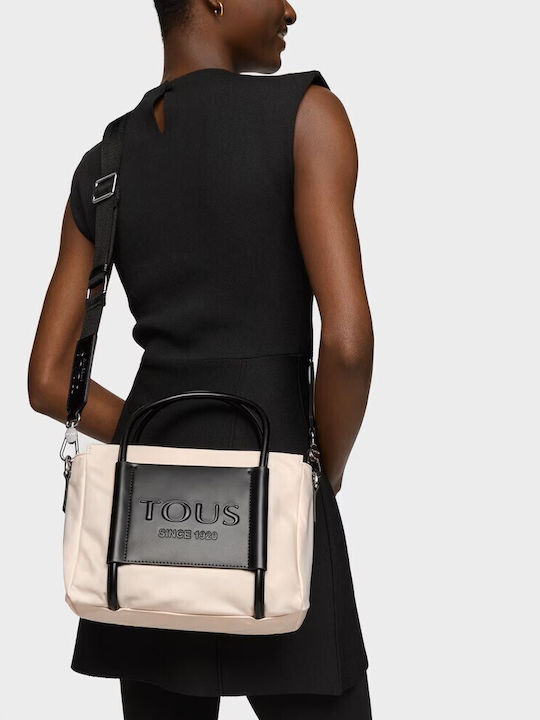 City Damen Schultertasche in Creme