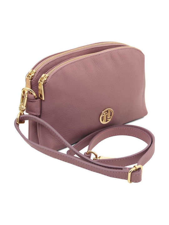 Leather Women's Shoulder Bag Lilac