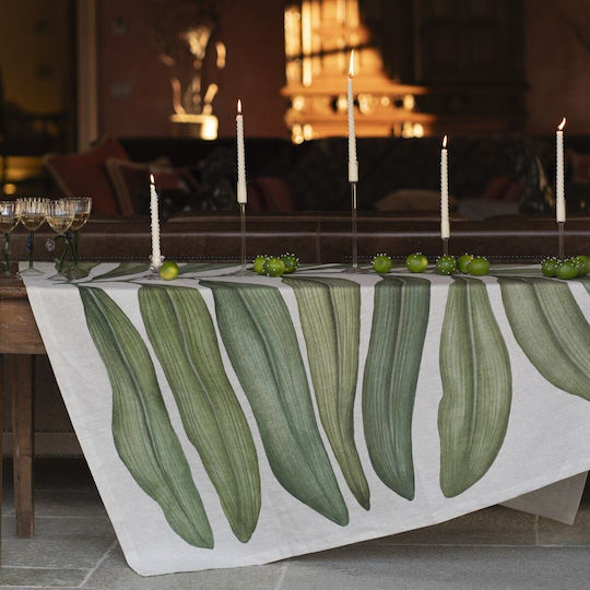 Tessitura Toscana Telerie Τραπεζομάντηλο Λινό Tamarindo Πράσινο 170x270εκ.