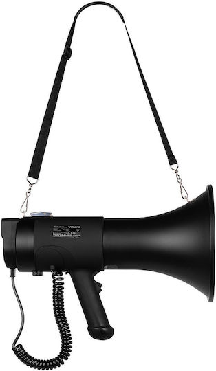 Vonyx Megafon Putere 75W cu Înregistrare vocală Player MP3 USB și Tonuri de sunet