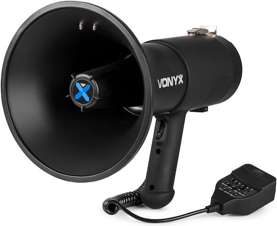 Vonyx Megafon Putere 75W cu Înregistrare vocală Player MP3 USB și Tonuri de sunet