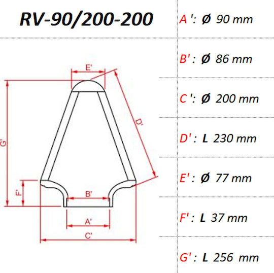 Dna Rv Serie 90mm Einlass 256mm Länge Luftfilter