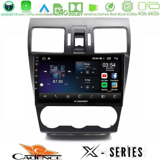 Cadence Автомобилна Аудио Система За Subaru Forester 2015-2018 Bluetooth USB Вграден Wi-Fi GPS Apple CarPlay Android Auto С Touch Screen 9