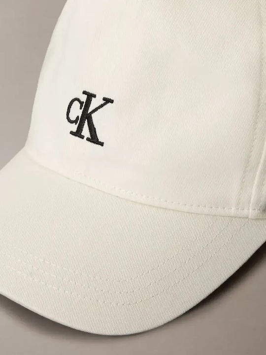 Calvin Klein Kids' Fabric Beige Jockey Hat