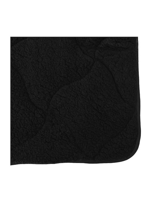 vidaXL Decke Vlies Einzeln 155x220cm Schwarz