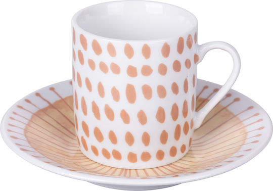 Villa D'Este Kaffeetasse aus Porzellan Mehrfarbig 90ml