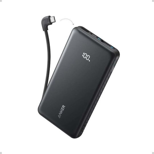 Anker Zolo Power Bank 10000mAh 22.5W με Θύρα USB-A και Θύρα USB-C Μαύρο