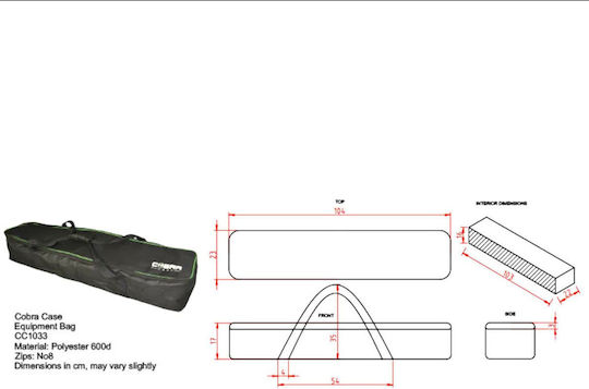 Cobra Pro Cc1033 Long Bag Padded Case 100 X 21 X 18 Cm Cc1033
