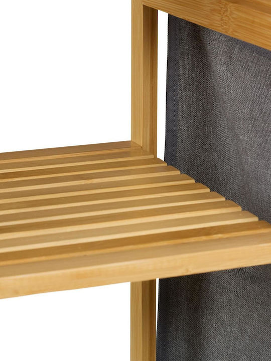 Relaxdays Ράφια Καλάθι Απλύτων Bamboo 34lt Πολύχρωμο