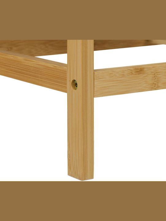 Relaxdays Ράφια Καλάθι Απλύτων Bamboo 34lt Πολύχρωμο