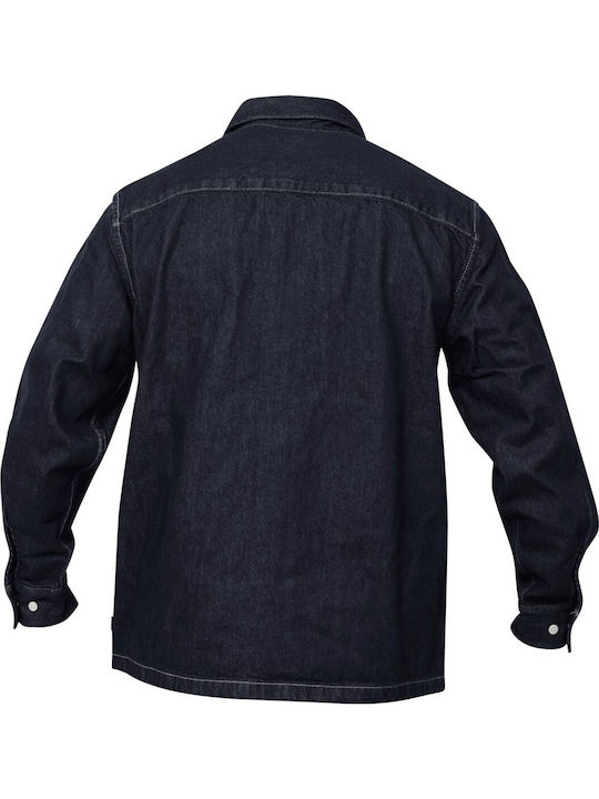 Worker Long Sleeve Cotton Shirt Dark Blue