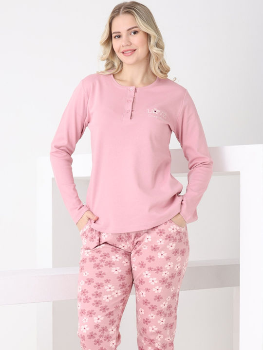 Pijamangel Winter Women's Pink Pyjama Set