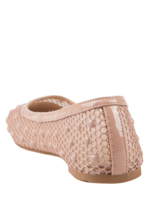 Women's Ballerina Shoes In Beige Colour